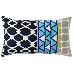 west elm Linked Tiles Cushion Nightshade